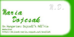 maria dojcsak business card